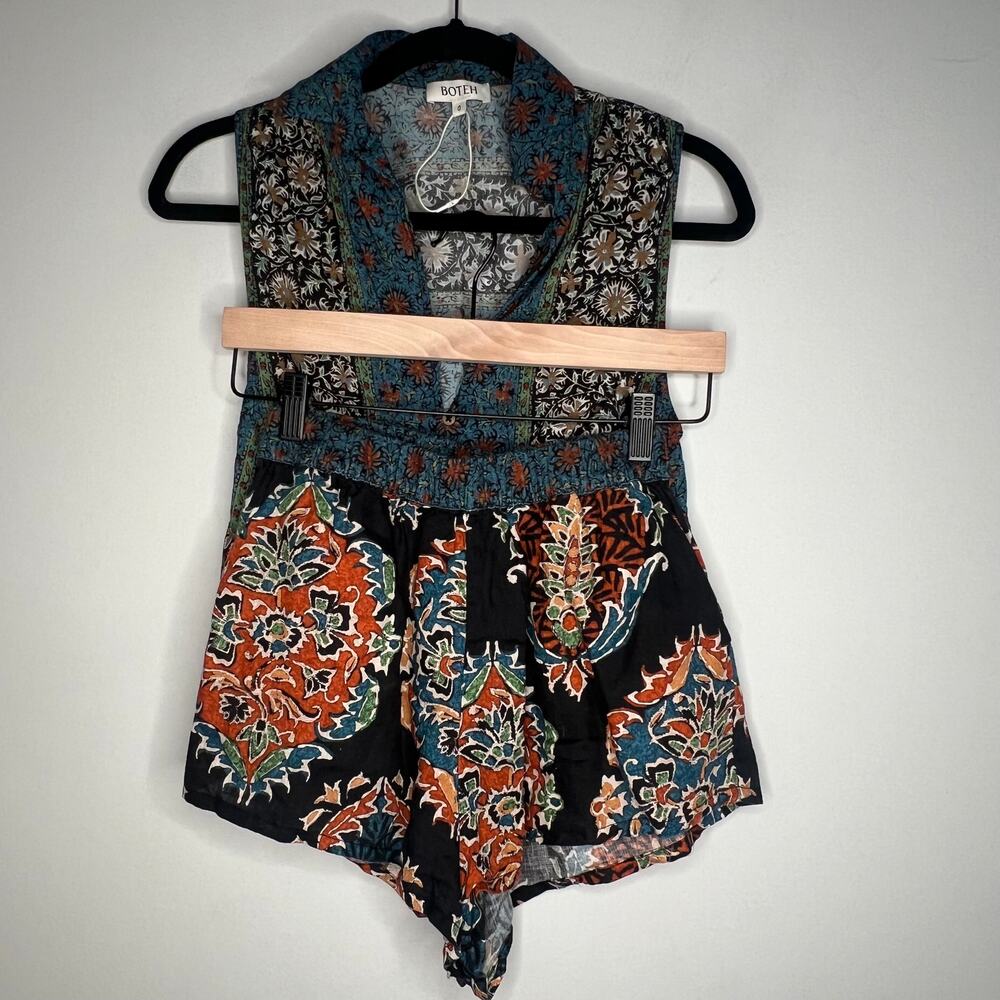 Boteh Boho Matching Shorts & Top Set Size Xs - image 3